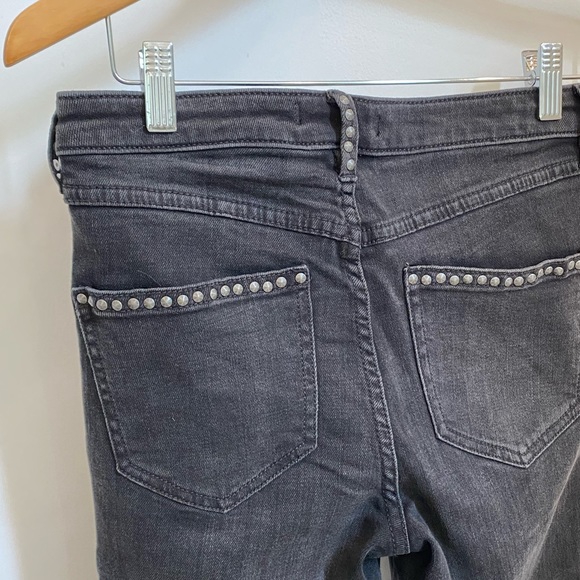 Free People, faded black, studded, jeans, 26 - Picture 4 of 8